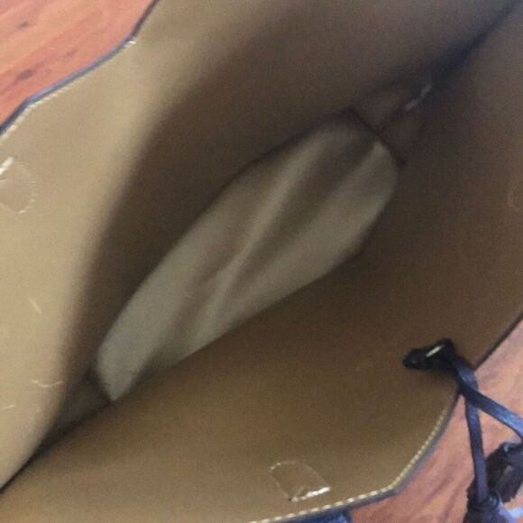 Neiman Marcus navy medium size tote with tassels - Picture 5 of 7